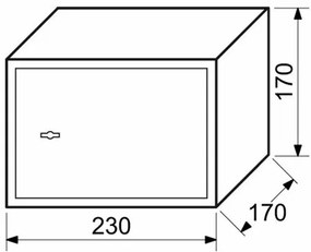 Sejf stalowy z zamkiem mechanicznym  RS.17.K