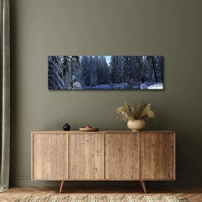 Obraz śnieżnego lasu (170x50 cm)