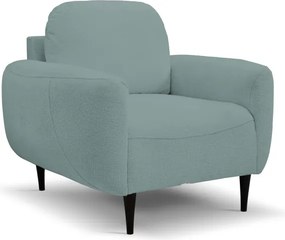 Fotel BOHO na drewnianych nogach z oparciem i podłokietnikami w tkaninie Perfect Harmony 72