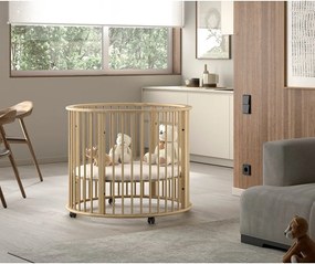 Kojec dla dzieci z litego drewna bukowego 90x90 cm w naturalnym kolorze Dino – Vipack