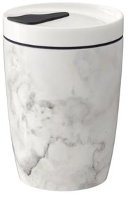Szaro-biały porcelanowy kubek podróżny Villeroy &amp; Boch Like To Go, 290 ml