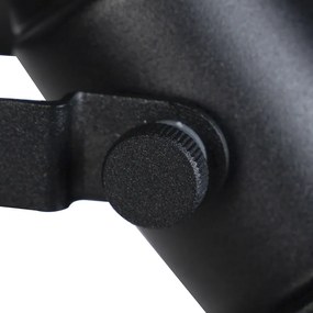 Industrialna lampa stojąca czarna ze złotem 1-światło - Tommy