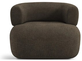 Brązowy fotel z materiału bouclé Jenny – Micadoni Home