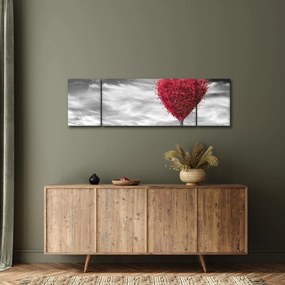 Obraz - serce z koroną drzewa (170x50 cm)