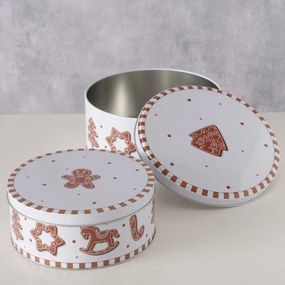 Puszka na ciastka GINGER, ręcznie malowana, 2 szt