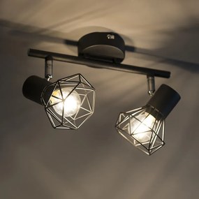 Inteligentny reflektor czarny obrotowy i uchylny z 2 żarówkami Wifi P45 - Mosh