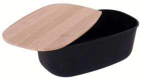 Chlebak z bukową deską do krojenia