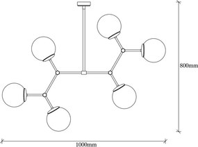 Czarna lampa wisząca ze szklanym kloszem Damar – Opviq lights