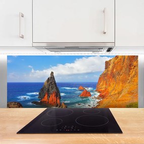 Panel Szklany Majestatyczny Klif nad Oceanem