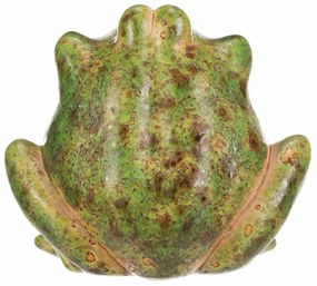 Ceramiczna dekoracja ogrodowa Urocza żaba, 13 x 10x 12 cm, 13 cm