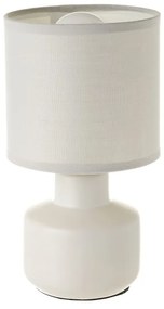 Kremowa ceramiczna lampa stołowa z tekstylnym kloszem (wys. 22 cm) – Casa Selección