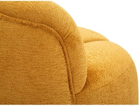 Musztardowa sofa z materiału bouclé 145 cm Ball – Mauro Ferretti