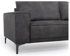 Antracytowa sofa z imitacji skóry 224 cm Copenhagen – Scandic