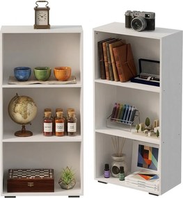 Regał na książki biurowy półki nowoczesny loft biały wysoki do salonu 120cm