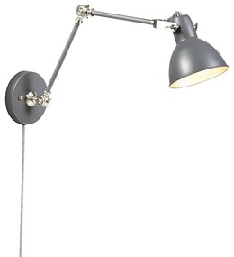 Industrialna lampa ścienna szara regulowana - Dazzle Nowoczesny Oswietlenie wewnetrzne