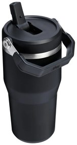 Czarny termos 600 ml IceFlow Flip Straw 2.0 – Stanley
