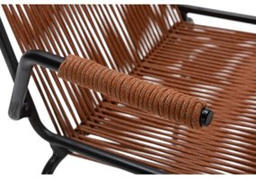 Metalowe krzesła zestaw z podłokietnikami/sztaplowane 2 szt. w kolorze terakoty Emily – Marckeric