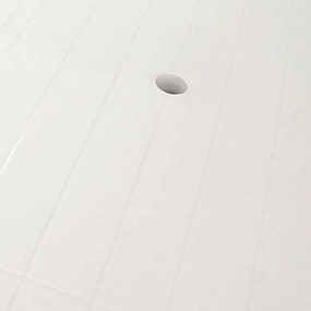 Biały prostokątny stół ogrodowy z otworem na parasol M5-A31