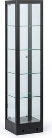 Witryna szklana, 1800 × 400 × 400 mm, czarna