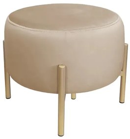 Pufa WILFRED MG VELVET beżowa/złota ATOS