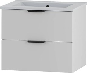 Biały Zestaw do Łazienki 60cm Szafka z Umywalką Pile