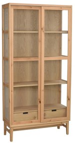Witryna w dekorze dębu z drzwiami przesuwnymi 100x203 cm Hazelton – Rowico