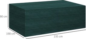 Outsunny Pokrowiec Ochronny na Meble Ogrodowe Wodoodporny UV PE Zielony 235x190x90cm | Aosom PL