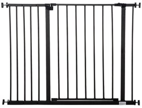 PawHut Regulowane zabezpieczenie dla psów, montaż zaciskowy, stal, 76-107 x 76 cm, czarne