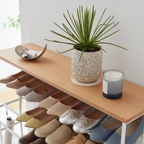 Biały metalowy regał na buty 90,5x87x26 cm Tower – YAMAZAKI