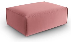 Różowy aksamitny podnóżek Mackay – Cosmopolitan Design