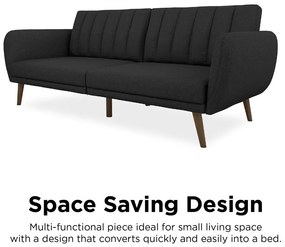 Ciemnoszara rozkładana sofa Novogratz Brittany