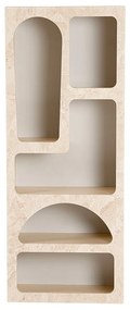 Półka z 5 wnękami - Efekt beżowego marmuru - LUELA