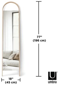 Lustro stojące z drewnianą ramą 45x196 cm Bellwood – Umbra