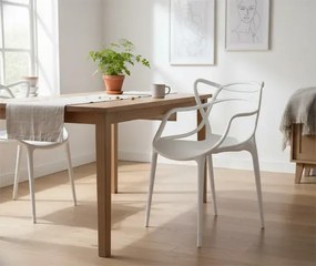 Białe nowoczesne krzesło do stołu - Riani 3X