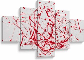 Obraz przy użyciu techniki drippingu (125x70 cm)