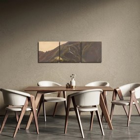 Obraz - Jules Coignet, View of Bozen with a Painter, reprodukcje (z zegarem) (90x30 cm)