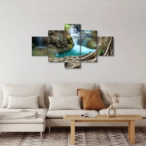 Obraz - Rzeka z wodospadami (125x70 cm)