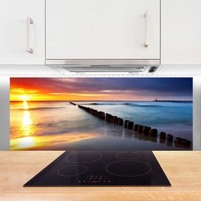 Panel Szklany Blask Słońca na Morskiej Tafli