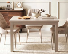 Klasyczny stół rozkładany Skubi 120-160 cm, kaszmir