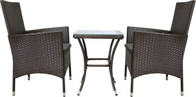 Zestaw bistro JardÃ Rattan Brown