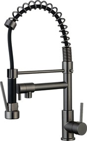 Big Pro Bateria zlewozmywakowa prysznic ręczny metaliczny szary