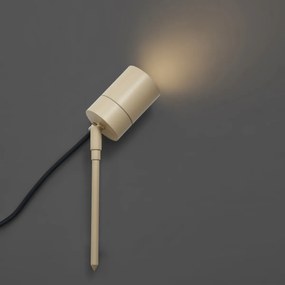 Reflektor najazdowy kremowy GU10 50 mm regulowany IP44 z przewodem i wtyczką - Solo