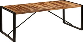 Brązowy stół z drewna sheesham 100x220 – Fulo 7X