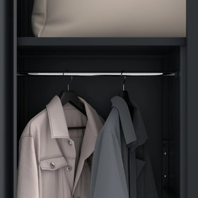 Szafa gospodarcza metalowa DAWID, 900 x 1850 x 400 mm, Smart: antracytowa