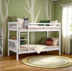 Łóżko piętrowe 90x200 cm białe