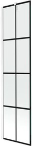 Mexen Next parawan nawannowy 1-skrzydłowy 50 x 150 cm, czarna kratka, biały - 895-050-000-00-77-20