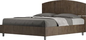 Łóżko wyposażone w stelaż z listwami z pojemnikiem 160x200 Orzech Dora