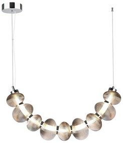 Lampa wisząca LED na lince BOLLA LED/36W/230V błyszczący chrom/przydymiony szary