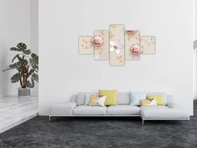 Obraz - Kwiaty róży (125x70 cm)