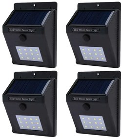 Lampa solarna LED na ścianę, 4 szt